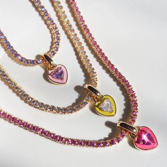 Gorgeous Light Pink Tennis Necklace - Beautiful and classy 🔥🥰 - Picture 1 of 3